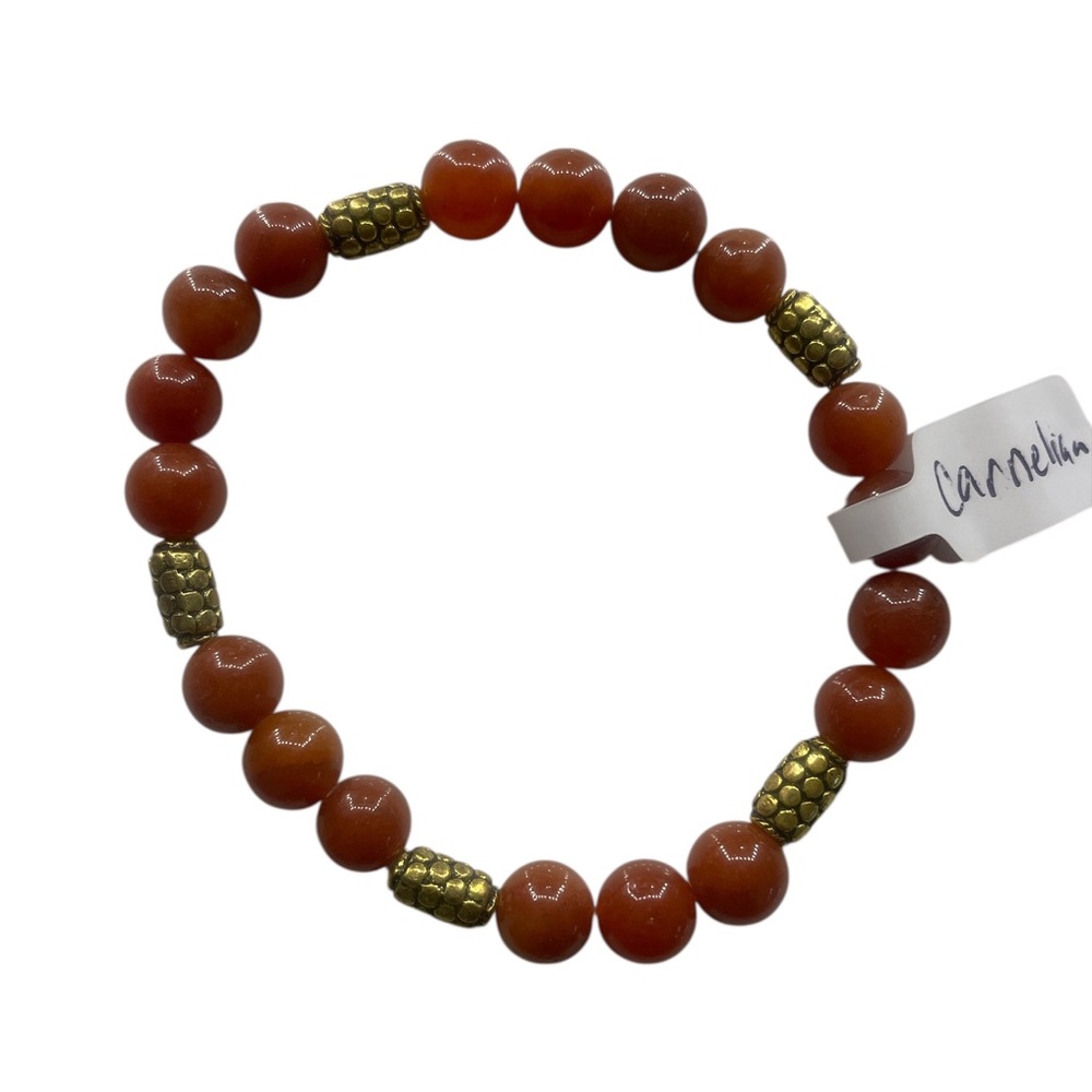 Orange Carnelian Gemstone Bracelet